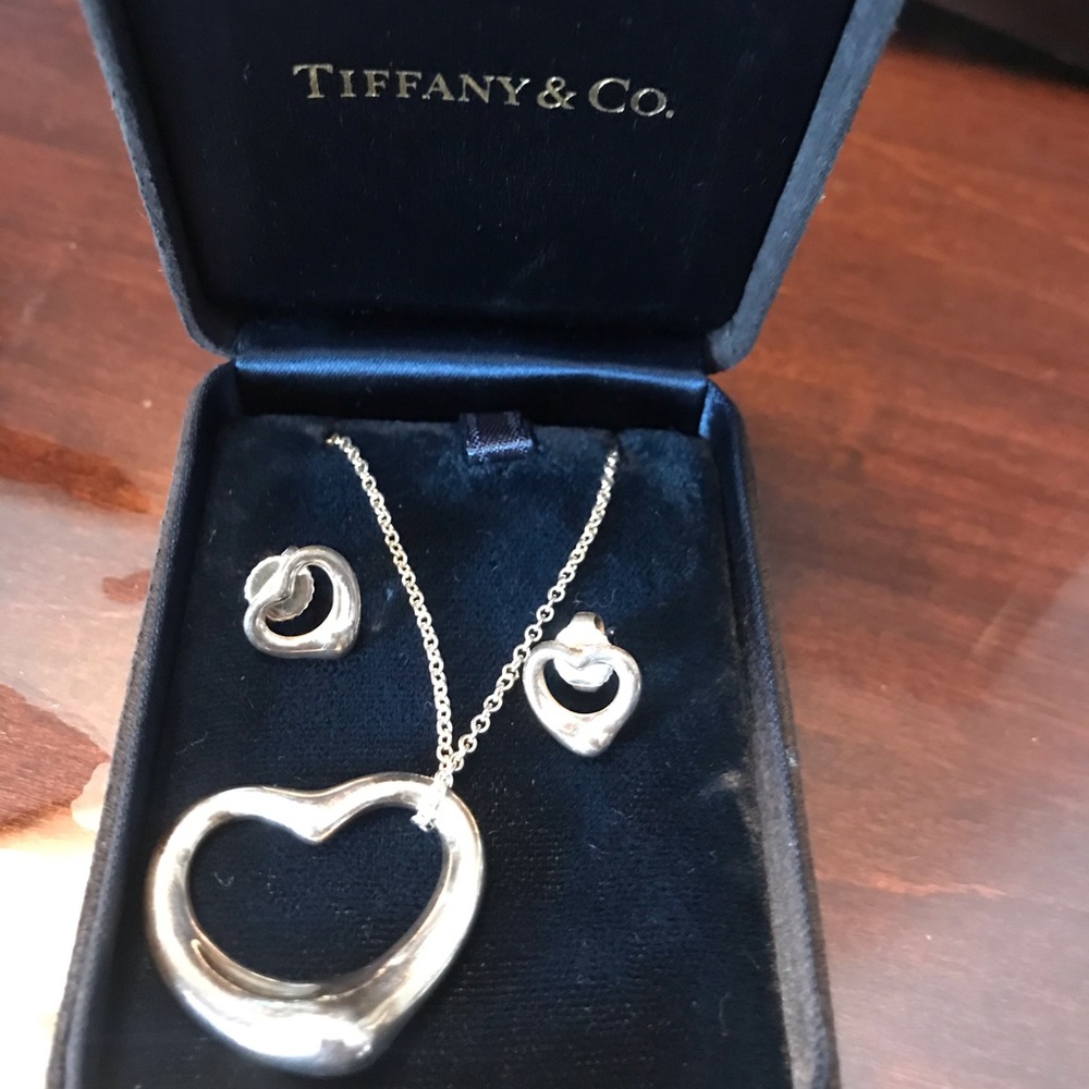 Tiffany matching earrings and necklace set.